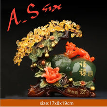 Load image into Gallery viewer, Chinese Feng Shui Good Fortune Wealth Gold Dragon/Pixui/Lion/Brave Troop Gourd Statue Home/Office Decor Sculpture Craft Living Room TV Cabinet Fortune Ornament Housewarming Gift