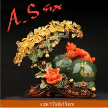 Load image into Gallery viewer, Chinese Feng Shui Good Fortune Wealth Gold Dragon/Pixui/Lion/Brave Troop Gourd Statue Home/Office Decor Sculpture Craft Living Room TV Cabinet Fortune Ornament Housewarming Gift