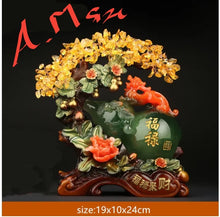 Load image into Gallery viewer, Chinese Feng Shui Good Fortune Wealth Gold Dragon/Pixui/Lion/Brave Troop Gourd Statue Home/Office Decor Sculpture Craft Living Room TV Cabinet Fortune Ornament Housewarming Gift