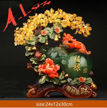 Load image into Gallery viewer, Chinese Feng Shui Good Fortune Wealth Gold Dragon/Pixui/Lion/Brave Troop Gourd Statue Home/Office Decor Sculpture Craft Living Room TV Cabinet Fortune Ornament Housewarming Gift