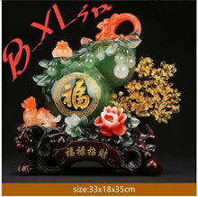 Load image into Gallery viewer, Chinese Feng Shui Good Fortune Wealth Gold Dragon/Pixui/Lion/Brave Troop Gourd Statue Home/Office Decor Sculpture Craft Living Room TV Cabinet Fortune Ornament Housewarming Gift