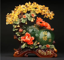 Load image into Gallery viewer, Chinese Feng Shui Good Fortune Wealth Gold Dragon/Pixui/Lion/Brave Troop Gourd Statue Home/Office Decor Sculpture Craft Living Room TV Cabinet Fortune Ornament Housewarming Gift
