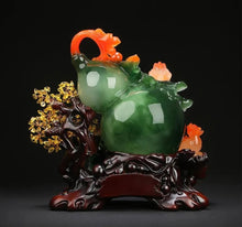 Load image into Gallery viewer, Chinese Feng Shui Good Fortune Wealth Gold Dragon/Pixui/Lion/Brave Troop Gourd Statue Home/Office Decor Sculpture Craft Living Room TV Cabinet Fortune Ornament Housewarming Gift