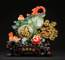 Load image into Gallery viewer, Chinese Feng Shui Good Fortune Wealth Gold Dragon/Pixui/Lion/Brave Troop Gourd Statue Home/Office Decor Sculpture Craft Living Room TV Cabinet Fortune Ornament Housewarming Gift