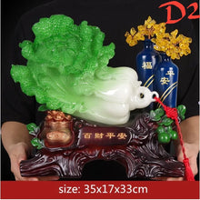 Load image into Gallery viewer, Chinese Feng Shui Good Fortune Wealth Gold Pot Cabbage Statue Home/Office Decor Sculpture Craft Living Room TV Cabinet Fortune Ornament Housewarming Gift