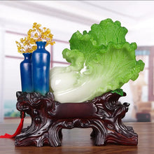 Load image into Gallery viewer, Chinese Feng Shui Good Fortune Wealth Gold Pot Cabbage Statue Home/Office Decor Sculpture Craft Living Room TV Cabinet Fortune Ornament Housewarming Gift