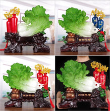 Load image into Gallery viewer, Chinese Feng Shui Good Fortune Wealth Gold Pot Cabbage Statue Home/Office Decor Sculpture Craft Living Room TV Cabinet Fortune Ornament Housewarming Gift