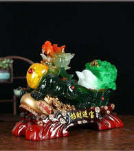 Load image into Gallery viewer, Chinese Feng Shui Good Fortune Wealth Cabbage Dragon Pixiu Statue Home/Office Decor Sculpture Craft Living Room TV Cabinet Fortune Ornament Housewarming Gift