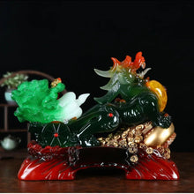 Load image into Gallery viewer, Chinese Feng Shui Good Fortune Wealth Cabbage Dragon Pixiu Statue Home/Office Decor Sculpture Craft Living Room TV Cabinet Fortune Ornament Housewarming Gift