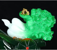 Load image into Gallery viewer, Chinese Feng Shui Good Fortune Wealth Cabbage Dragon Pixiu Statue Home/Office Decor Sculpture Craft Living Room TV Cabinet Fortune Ornament Housewarming Gift