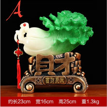 Load image into Gallery viewer, Chinese Feng Shui Good Fortune Wealth Cabbage Statue Home/Office Decor Sculpture Craft Living Room TV Cabinet Fortune Ornament Housewarming Gift