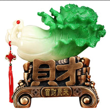 Load image into Gallery viewer, Chinese Feng Shui Good Fortune Wealth Cabbage Statue Home/Office Decor Sculpture Craft Living Room TV Cabinet Fortune Ornament Housewarming Gift