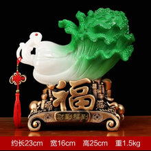 Load image into Gallery viewer, Chinese Feng Shui Good Fortune Wealth Cabbage Statue Home/Office Decor Sculpture Craft Living Room TV Cabinet Fortune Ornament Housewarming Gift