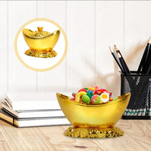 Load image into Gallery viewer, Chinese Feng Shui Good Fortune Wealth Gold Ingot Lucky Money Statue Home/Office Decor Sculpture Craft Living Room TV Cabinet Fortune Ornament Housewarming Gift