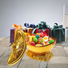 Load image into Gallery viewer, Chinese Feng Shui Good Fortune Wealth Gold Ingot Lucky Money Statue Home/Office Decor Sculpture Craft Living Room TV Cabinet Fortune Ornament Housewarming Gift