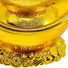 Load image into Gallery viewer, Chinese Feng Shui Good Fortune Wealth Gold Ingot Lucky Money Statue Home/Office Decor Sculpture Craft Living Room TV Cabinet Fortune Ornament Housewarming Gift