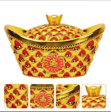 Load image into Gallery viewer, Chinese Feng Shui Good Fortune Wealth Gold Ingot Lucky Money Statue Home/Office Decor Sculpture Craft Living Room TV Cabinet Fortune Ornament Housewarming Gift