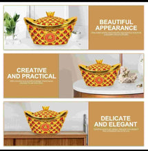Load image into Gallery viewer, Chinese Feng Shui Good Fortune Wealth Gold Ingot Lucky Money Statue Home/Office Decor Sculpture Craft Living Room TV Cabinet Fortune Ornament Housewarming Gift