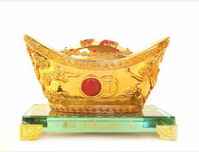 Load image into Gallery viewer, Chinese Feng Shui Good Fortune Wealth Gold Ingot Lucky Money Tree Statue Home/Office Decor Sculpture Craft Living Room TV Cabinet Fortune Ornament Housewarming Gift