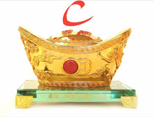 Load image into Gallery viewer, Chinese Feng Shui Good Fortune Wealth Gold Ingot Lucky Money Tree Statue Home/Office Decor Sculpture Craft Living Room TV Cabinet Fortune Ornament Housewarming Gift
