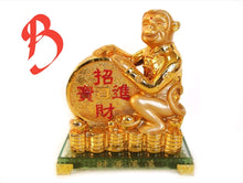 Load image into Gallery viewer, Chinese Feng Shui Good Fortune Wealth Gold  Lucky Monkey Statue Home/Office Decor Sculpture Craft Living Room TV Cabinet Fortune Ornament Housewarming Gift