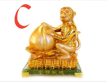 Load image into Gallery viewer, Chinese Feng Shui Good Fortune Wealth Gold  Lucky Monkey Statue Home/Office Decor Sculpture Craft Living Room TV Cabinet Fortune Ornament Housewarming Gift