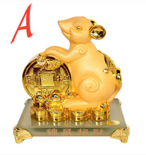 Load image into Gallery viewer, Chinese Feng Shui Good Fortune Wealth Gold  Lucky Rabbit Statue Home/Office Decor Sculpture Craft Living Room TV Cabinet Fortune Ornament Housewarming Gift