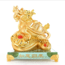 Load image into Gallery viewer, Chinese Feng Shui Good Fortune Wealth Lucky Gold Dragon Statue Home/Office Decor Sculpture Craft Living Room TV Cabinet Fortune Ornament Housewarming Gift
