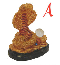 Load image into Gallery viewer, Chinese Feng Shui Good Fortune Wealth Lucky Gold Snake Statue Home/Office Decor Sculpture Craft Living Room TV Cabinet Fortune Ornament Housewarming Gift