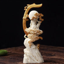 Load image into Gallery viewer, Chinese Feng Shui Good Fortune Wealth Blessing Guanyin/GuanGong Statue Home/Office Decor Sculpture Craft Living Room TV Cabinet Fortune Ornament Housewarming Gift