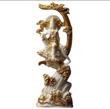 Load image into Gallery viewer, Chinese Feng Shui Good Fortune Wealth Blessing Guanyin/GuanGong Statue Home/Office Decor Sculpture Craft Living Room TV Cabinet Fortune Ornament Housewarming Gift