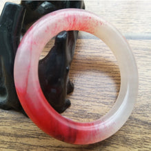 Load image into Gallery viewer, 10% OFF- 50/51/52mm Certified Natural Red Emerald A*Jade Handcarved Original Lucky Bangle H145