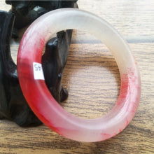 Load image into Gallery viewer, 10% OFF- 50/51/52mm Certified Natural Red Emerald A*Jade Handcarved Original Lucky Bangle H145