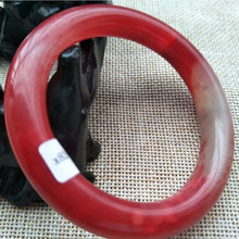 Load image into Gallery viewer, 10% OFF- 50/51/52mm Certified Natural Red Emerald A*Jade Handcarved Original Lucky Bangle H145