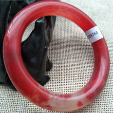 Load image into Gallery viewer, 10% OFF- 50/51/52mm Certified Natural Red Emerald A*Jade Handcarved Original Lucky Bangle H145