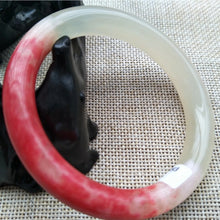 Load image into Gallery viewer, 10% OFF- 55/56/57mm Certified Natural Red Emerald A*Jade Handcarved Original Lucky Bangle x8783