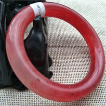 Load image into Gallery viewer, 10% OFF- 51/52/53mm Certified Natural Red Emerald A*Jade Handcarved Original Lucky Bangle x7778