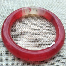 Load image into Gallery viewer, 10% OFF- 56/57/58mm Certified Natural Red Emerald A*Jade Handcarved Original Lucky Bangle x7780