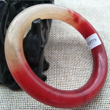 Load image into Gallery viewer, 10% OFF- 54/55/56mm Certified Natural Red Emerald A*Jade Handcarved Original Lucky Bangle x7779
