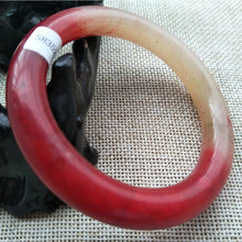 Load image into Gallery viewer, 10% OFF- 54/55/56mm Certified Natural Red Emerald A*Jade Handcarved Original Lucky Bangle x7779