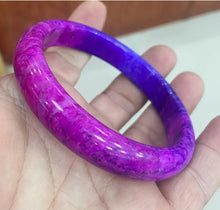 Load image into Gallery viewer, 10% OFF -62/63/64mm Certified Natural Red Emerald A*Jade Handcarved Original Lucky Bangle x4012