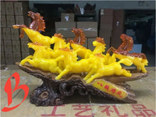 Load image into Gallery viewer, Chinese Feng Shui Good Fortune Wealth Success Green Jade Elephant Statue Home/Office Depcor Scul0pture Craft Living Room TV Cabinet Fortune Ornament Housewarming Gift