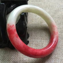 Load image into Gallery viewer, 10% OFF- 54/55/56mm Certified Natural Red Emerald A*Jade Handcarved Original Lucky Bangle A145