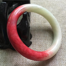 Load image into Gallery viewer, 10% OFF- 54/55/56mm Certified Natural Red Emerald A*Jade Handcarved Original Lucky Bangle A145