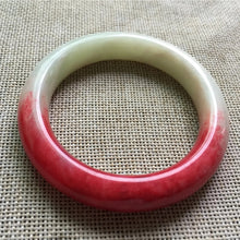 Load image into Gallery viewer, 10% OFF- 54/55/56mm Certified Natural Red Emerald A*Jade Handcarved Original Lucky Bangle A145