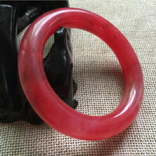 Load image into Gallery viewer, 10% OFF- 50/51/52mm Certified Natural Red Emerald A*Jade Handcarved Original Lucky Bangle A146