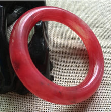 Load image into Gallery viewer, 10% OFF- 50/51/52mm Certified Natural Red Emerald A*Jade Handcarved Original Lucky Bangle A146
