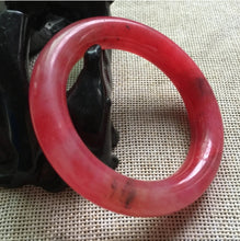 Load image into Gallery viewer, 10% OFF- 50/51/52mm Certified Natural Red Emerald A*Jade Handcarved Original Lucky Bangle A146