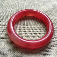 Load image into Gallery viewer, 10% OFF- 50/51/52mm Certified Natural Red Emerald A*Jade Handcarved Original Lucky Bangle A146