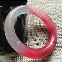 Load image into Gallery viewer, 10% OFF- 50/51/52mm Certified Natural Red Emerald A*Jade Handcarved Original Lucky Bangle A148